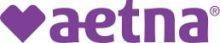 Aetna logo with a purple heart symbol and text on a white background.