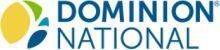 Dominion National logo with a colorful design and text.