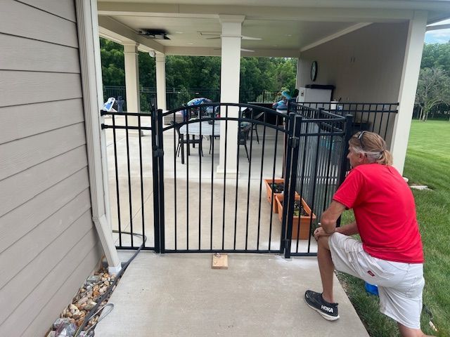 Wood fence gate