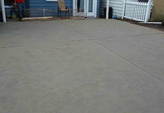 Concrete driveway