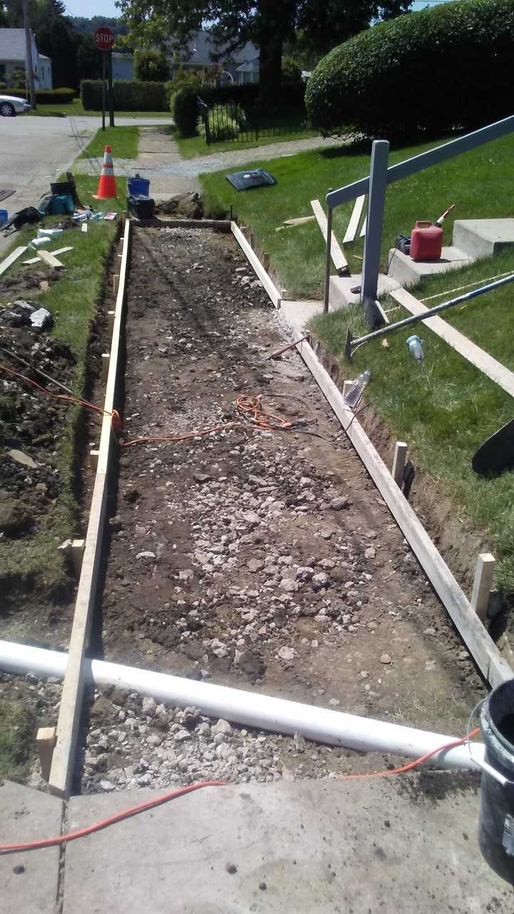 Concrete Sidewalk Before