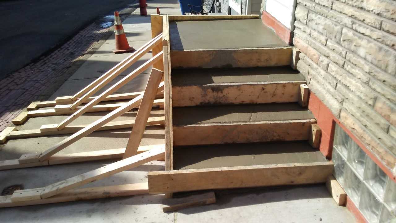 Concrete steps - before