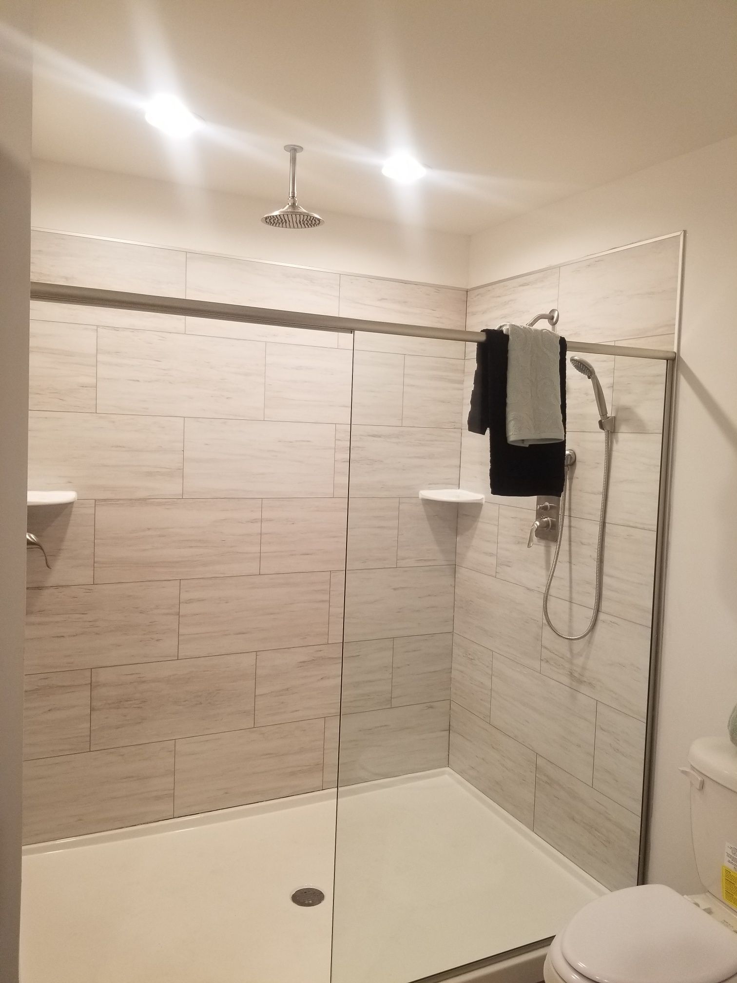 Bathroom with glass enclosure