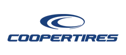 Cooper Tires logo: blue oval above,