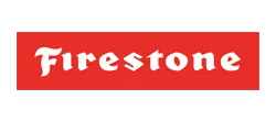 Firestone logo with white text on a red rectangle.