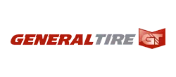 General Tire logo with red text and a red and gray emblem.