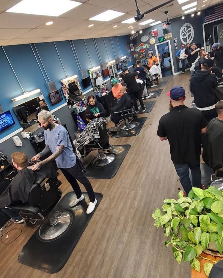 Inside barbershop