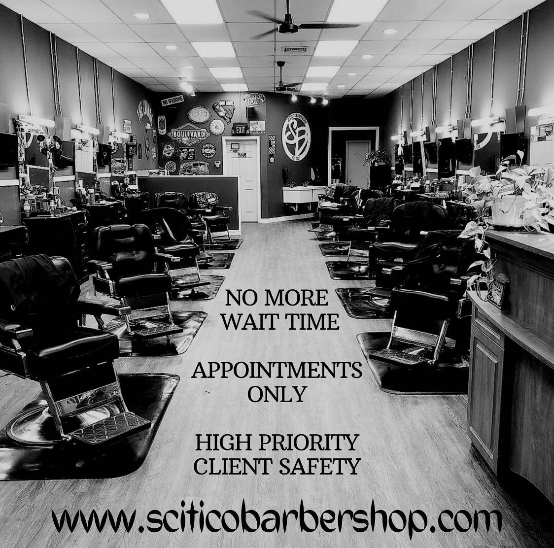 Inside barbershop
