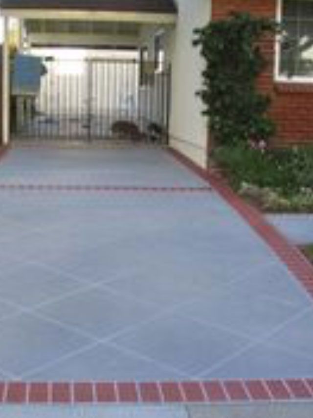 Concrete driveway