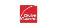 The red and white Owens Corning company logo, featuring stylized text and a curved line within a square.