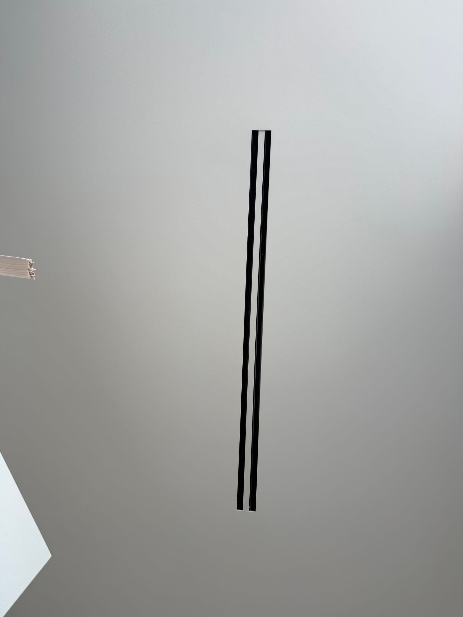 Two thin black vertical lines on a light gray background.