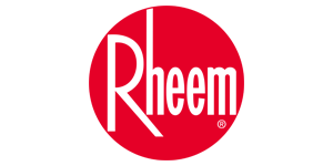 Rheem logo: White text