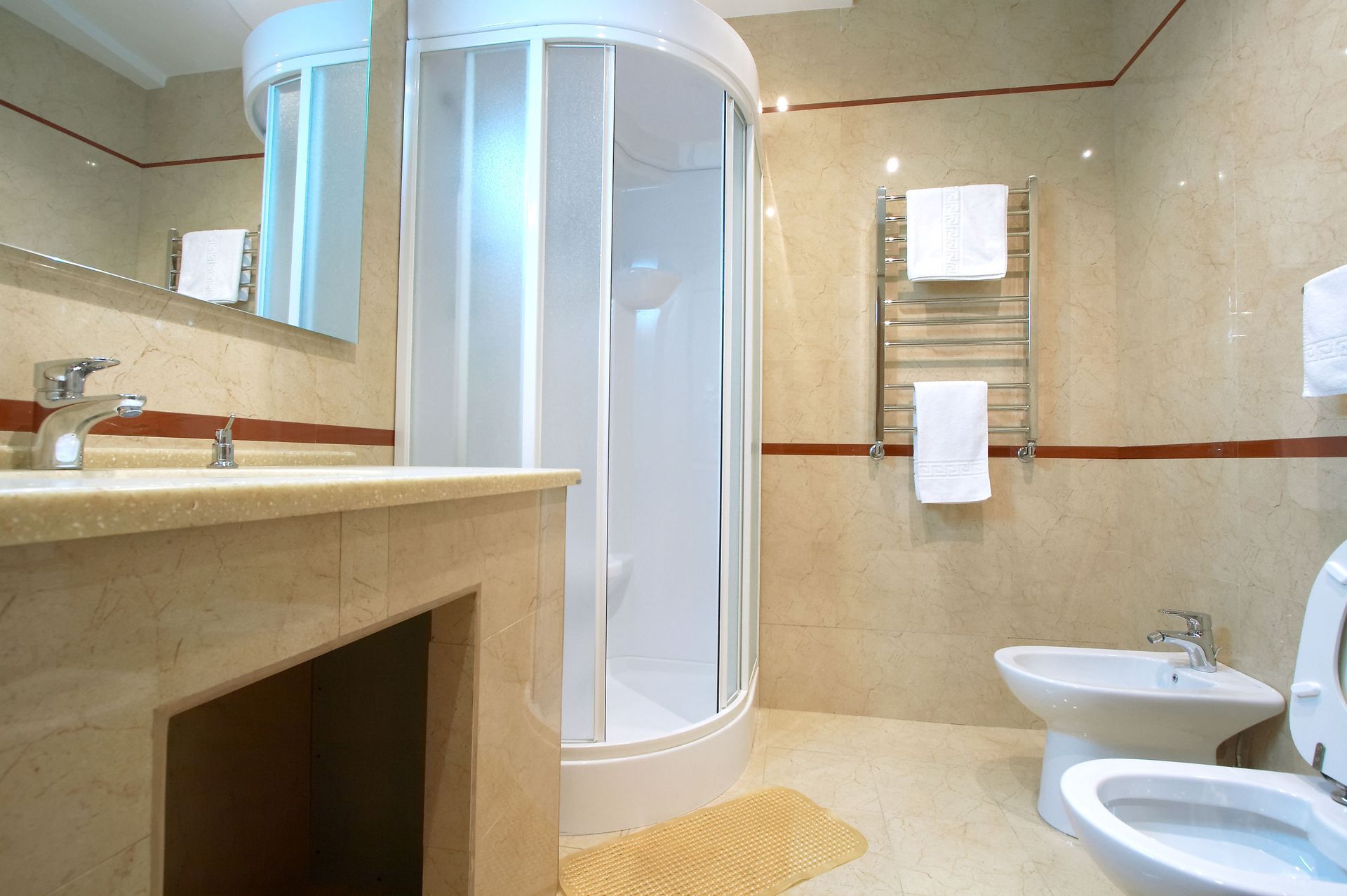 glass shower enclosure