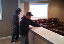 We finish the job by installing  our work