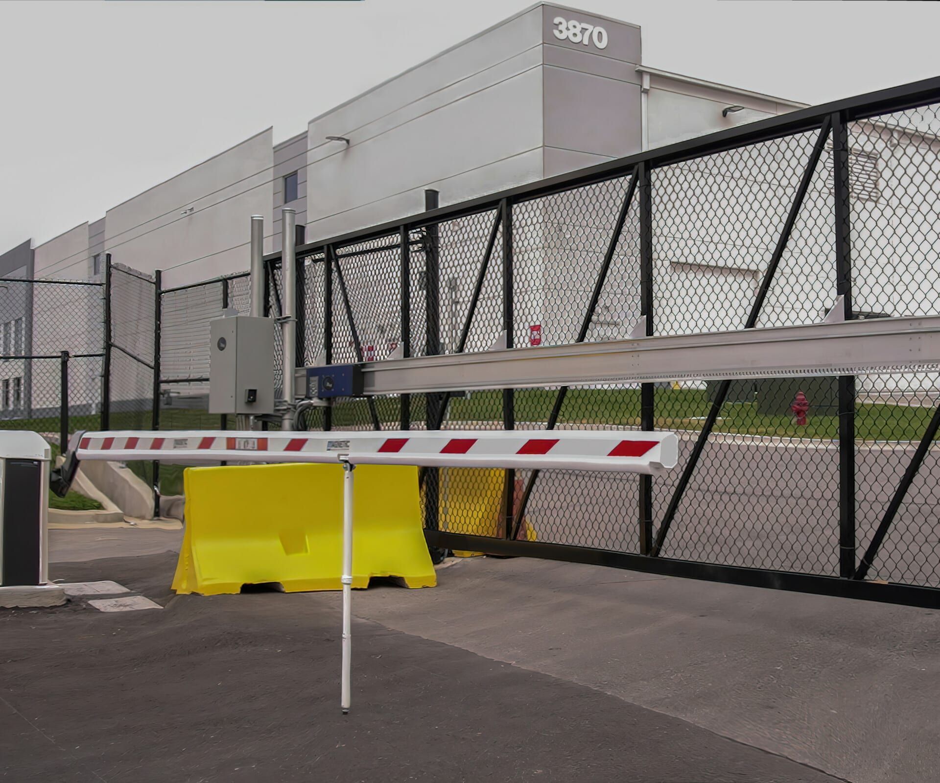 A fence with the number 3870 on it