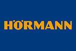 The word hormann is on a blue background.