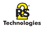 The logo for rs technologies is yellow and black on a white background.