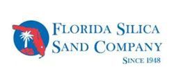 Florida Silica Sand Company logo with red and blue emblem and “Since 1948” text