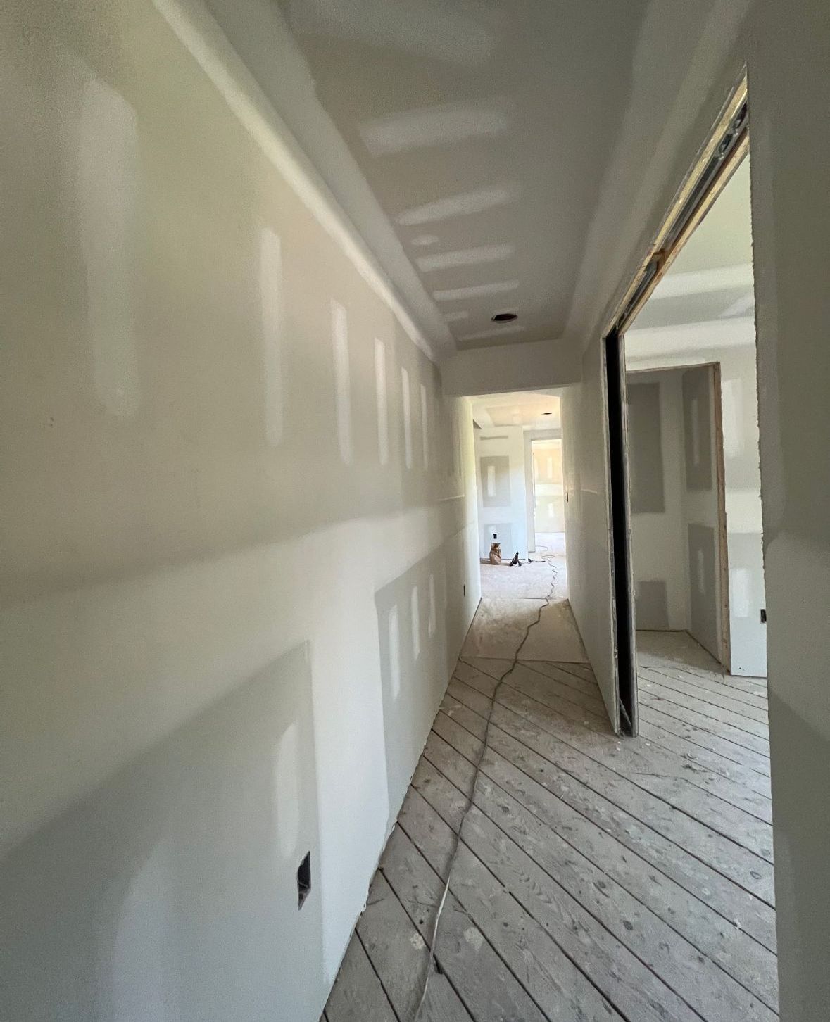 Drywall hallway