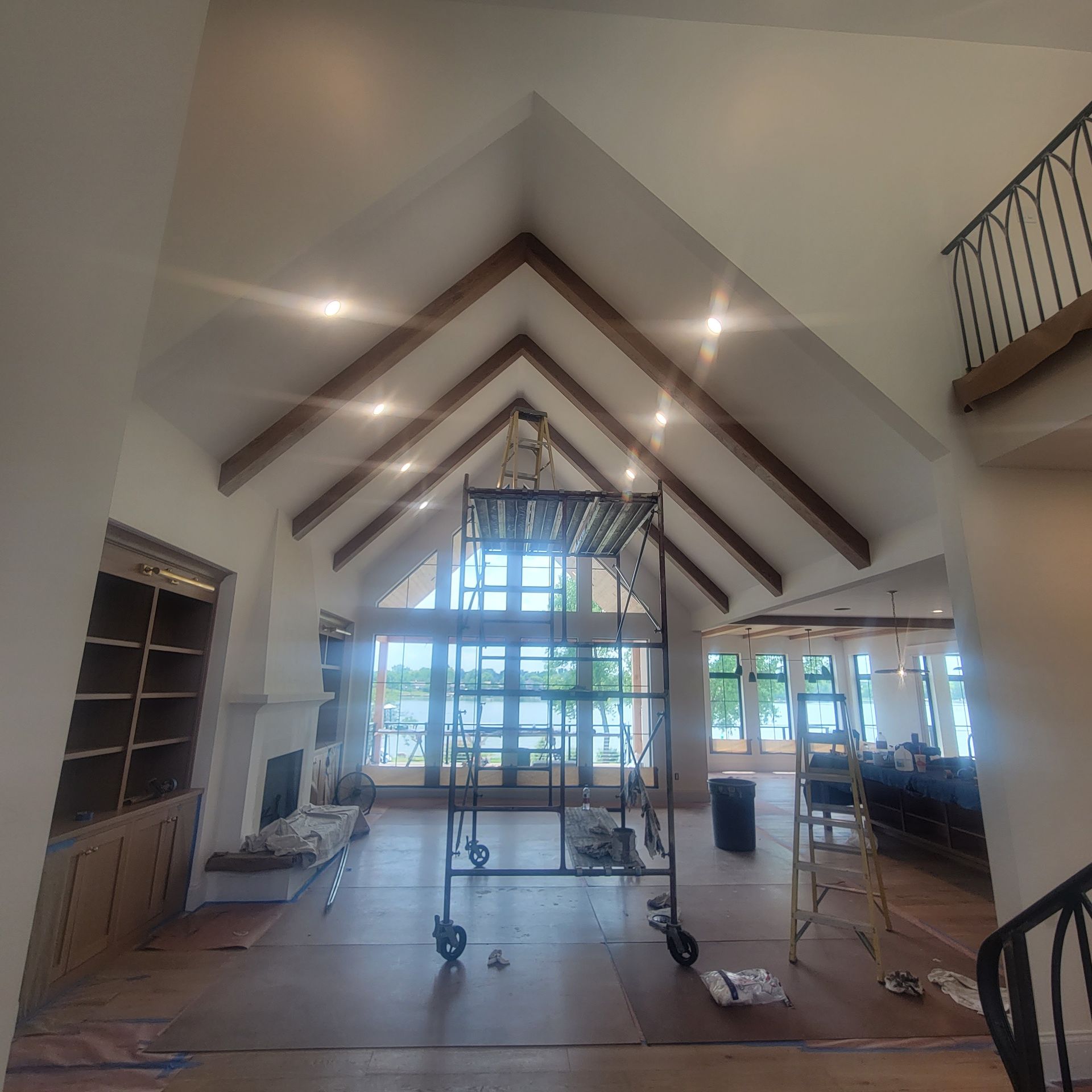 interior painting white and wood