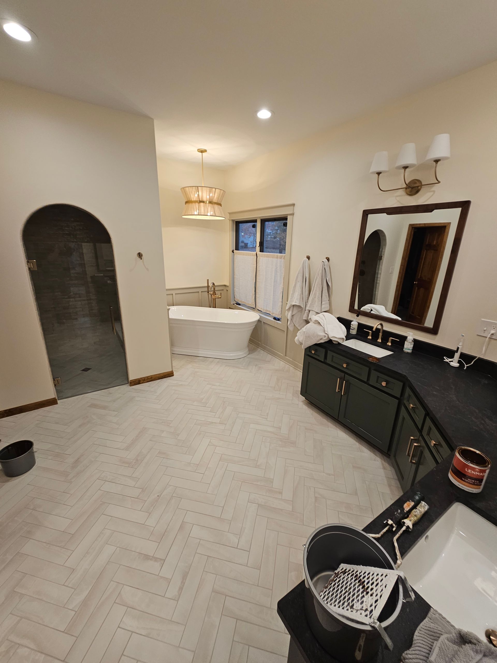 white and black bathroom