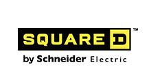 Square D by Schneider Electric logo in black, yellow, and white