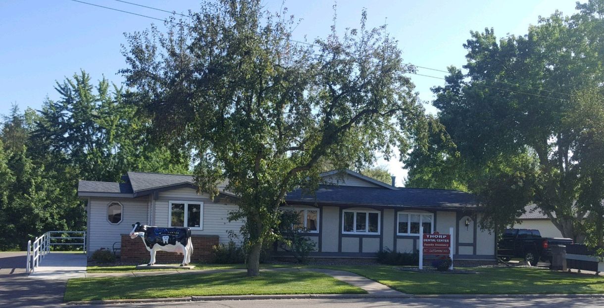 A house with a lot of trees in front of it