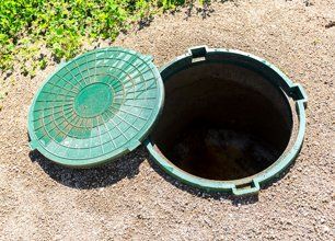 Septic tank open cover