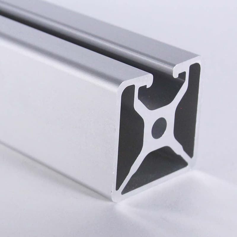 A close up of an aluminum tube with a hole in the middle