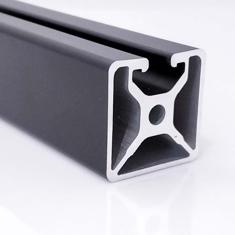 A close up of an aluminum tube with a hole in the middle