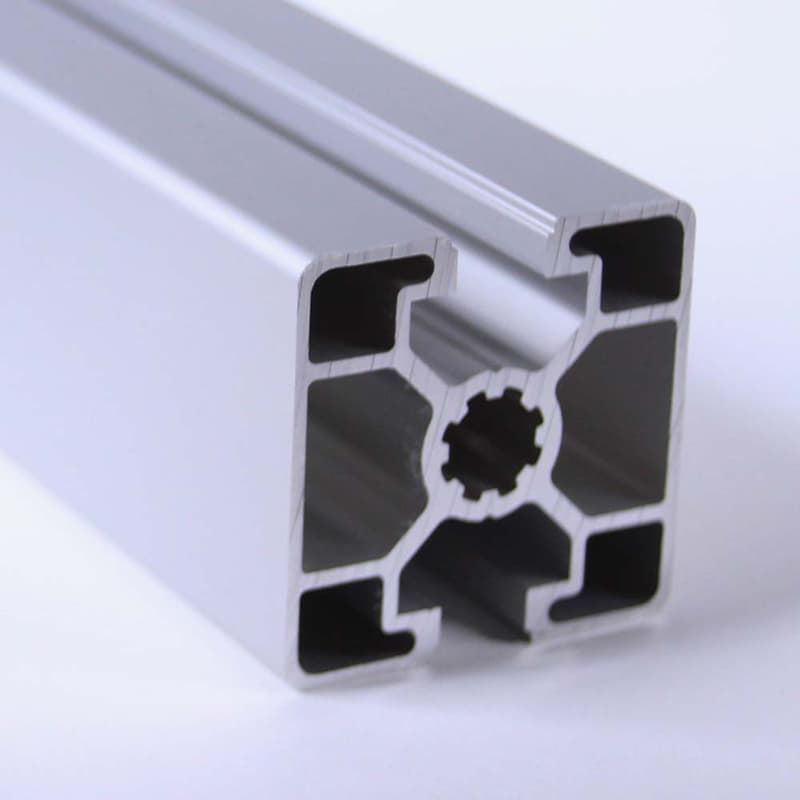 A close up of an aluminum frame on a white surface