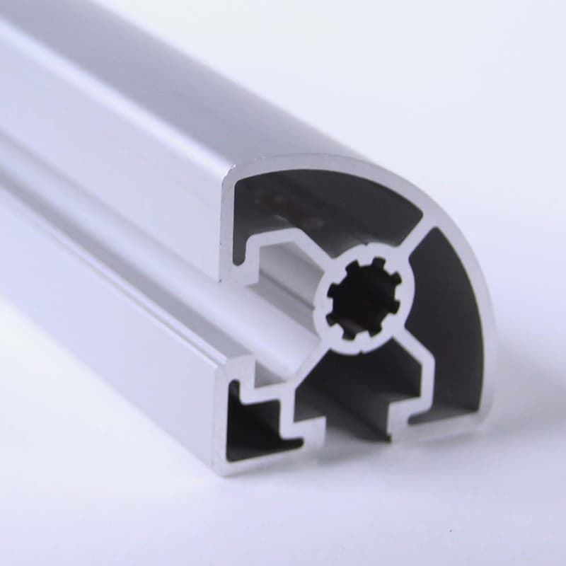 A close up of an aluminum tube on a white surface
