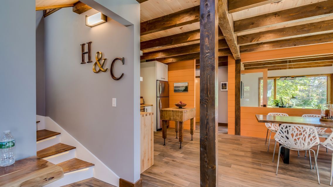 A staircase leading up to the second floor of a house.