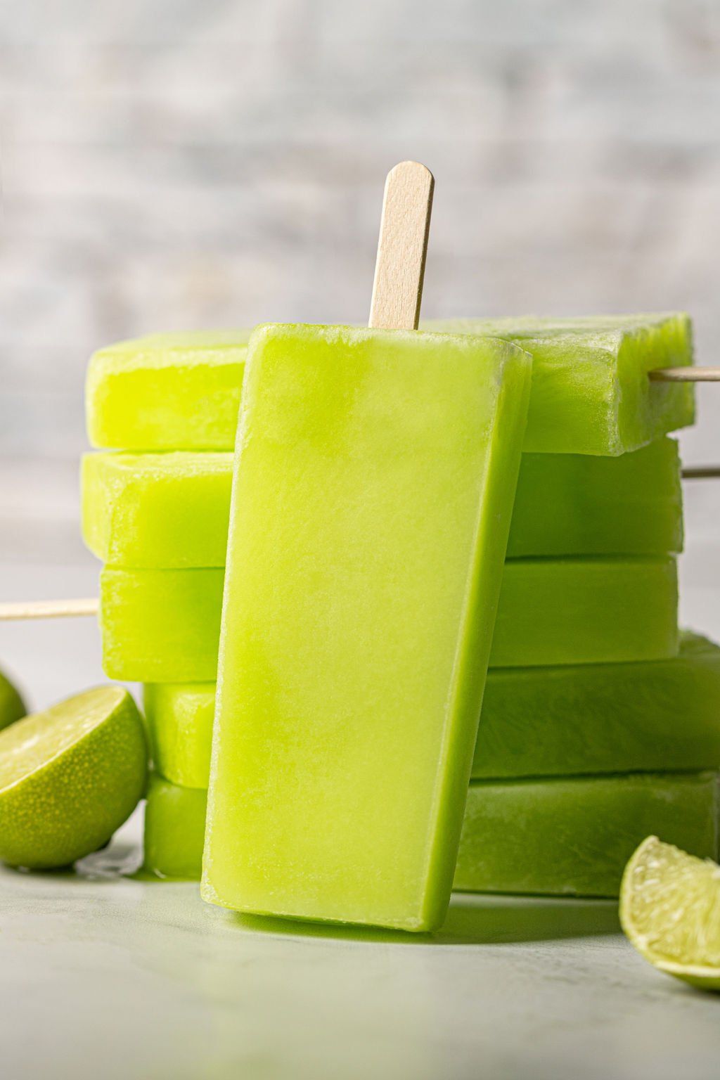 Lime-flavored popsicle