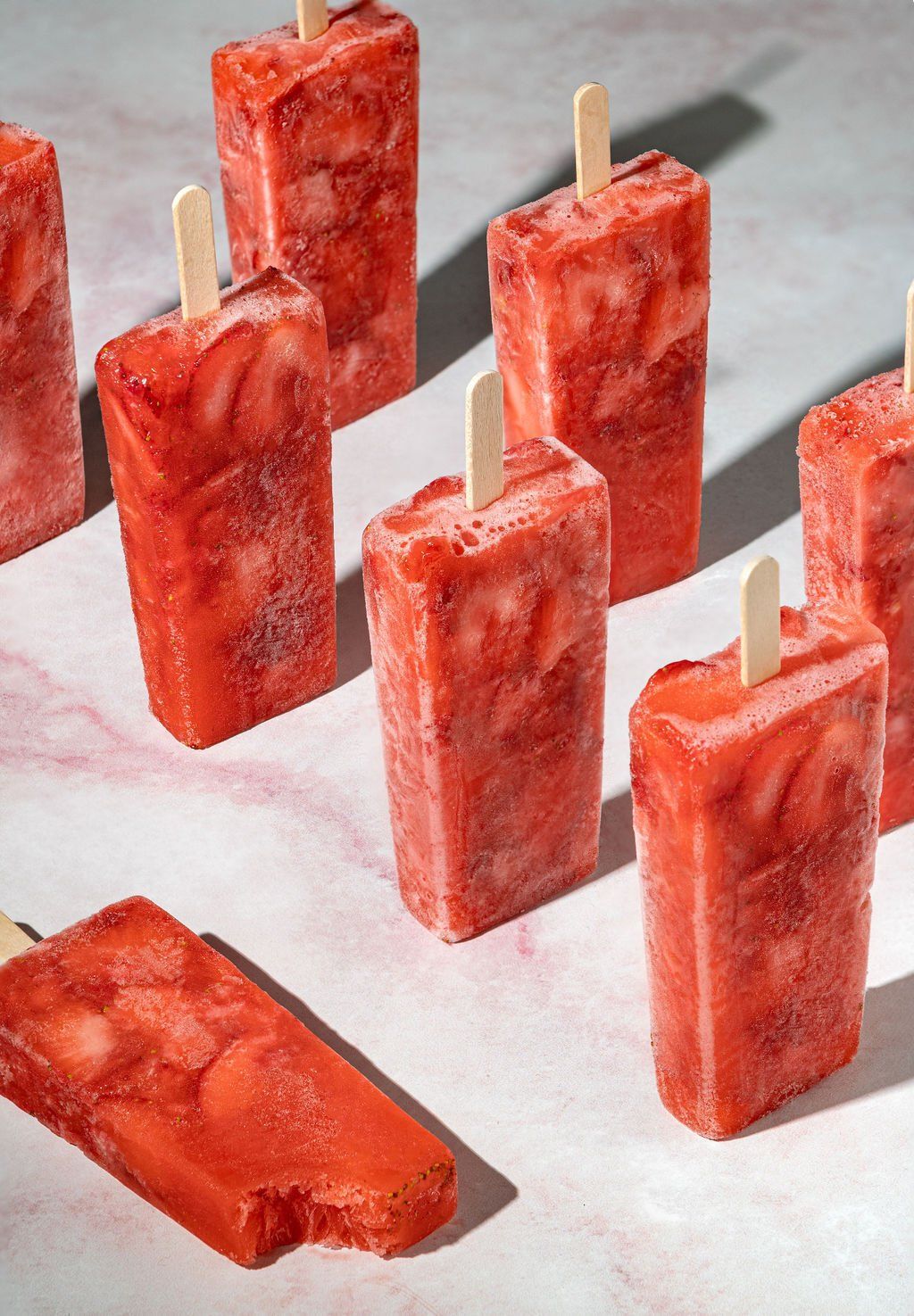 Strawberry popsicles