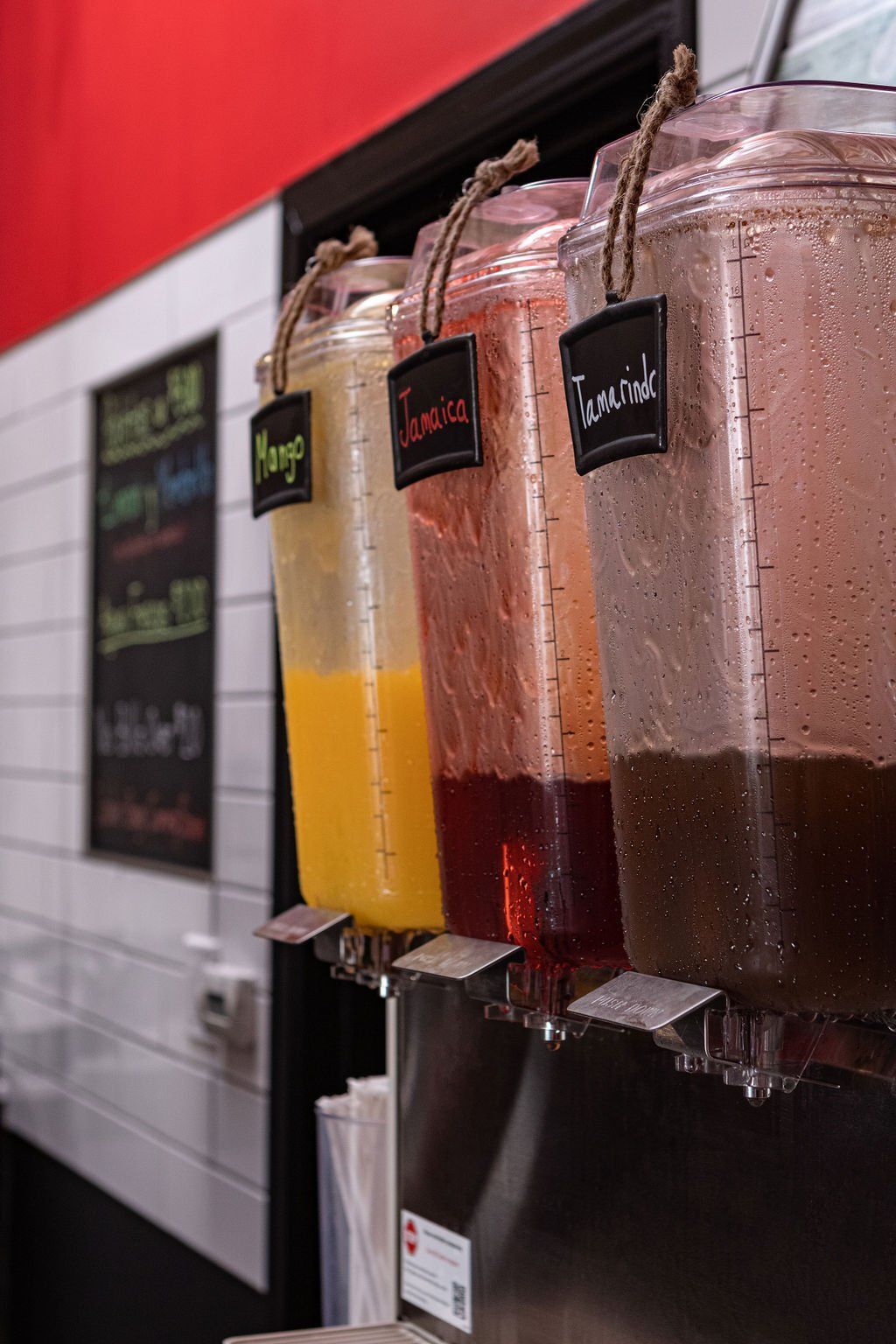 Mango, Jamaica, and Tamarind juices