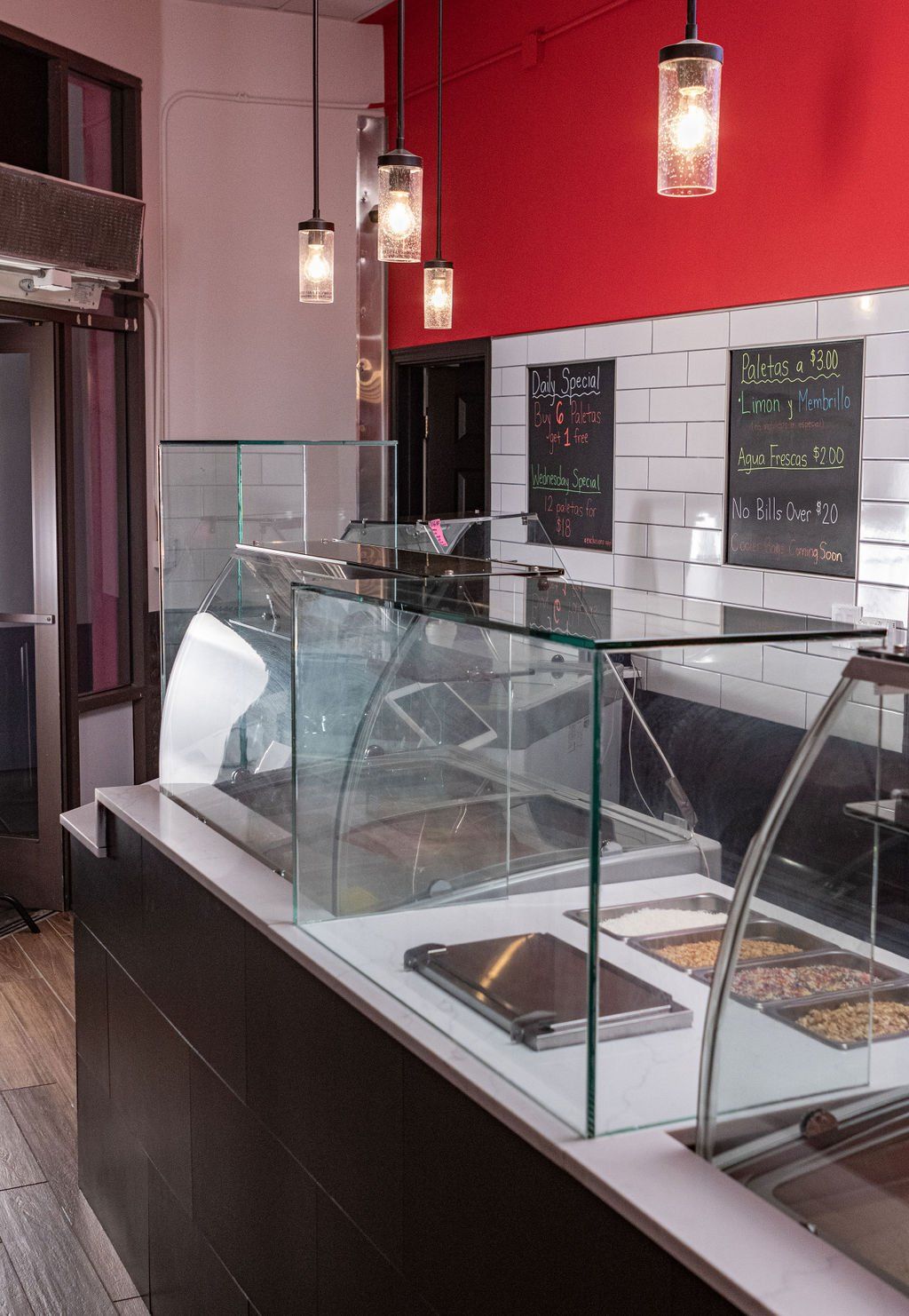 Inside Andrade's ice cream parlor