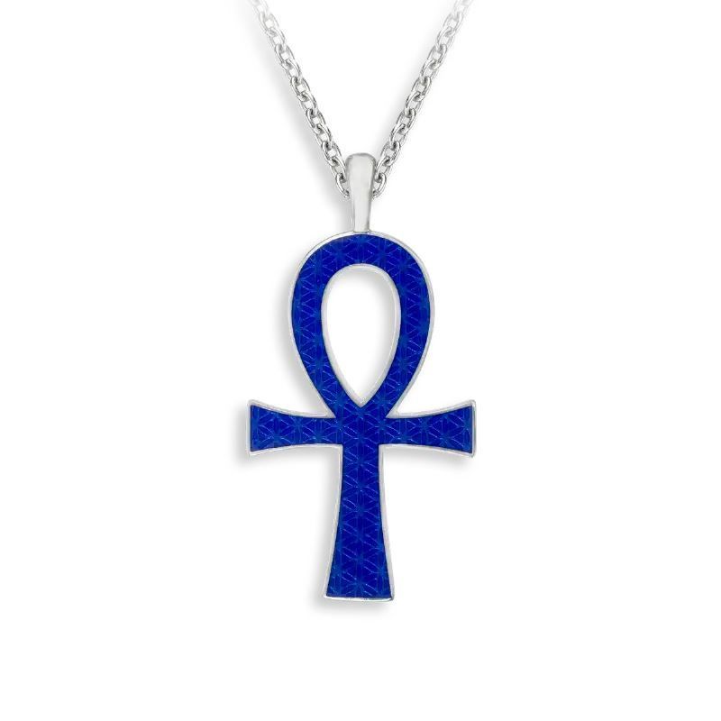 A necklace with a gold and silver pendant on a chain