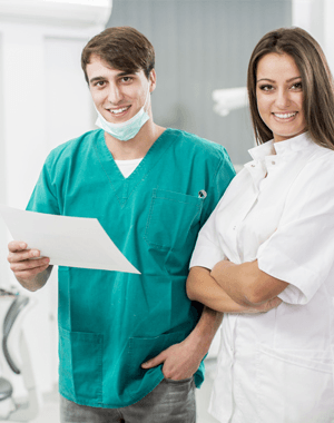 Two dentists smiling