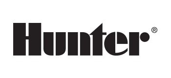 A black and white logo for hunter on a white background.