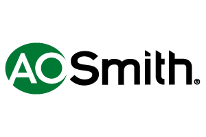 Logo for A. O. Smith, featuring
