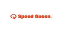 Speed Queen logo, orange text with a stylized