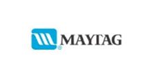 Maytag logo: blue square with three wave-like lines next to