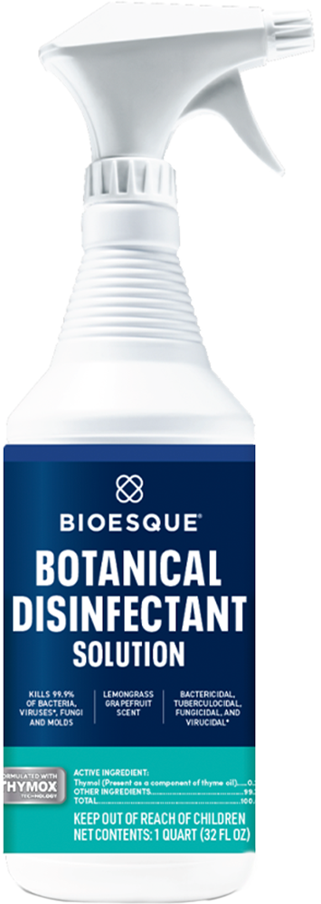 Bioesque Botanical Disinfectant Solution white spray bottle