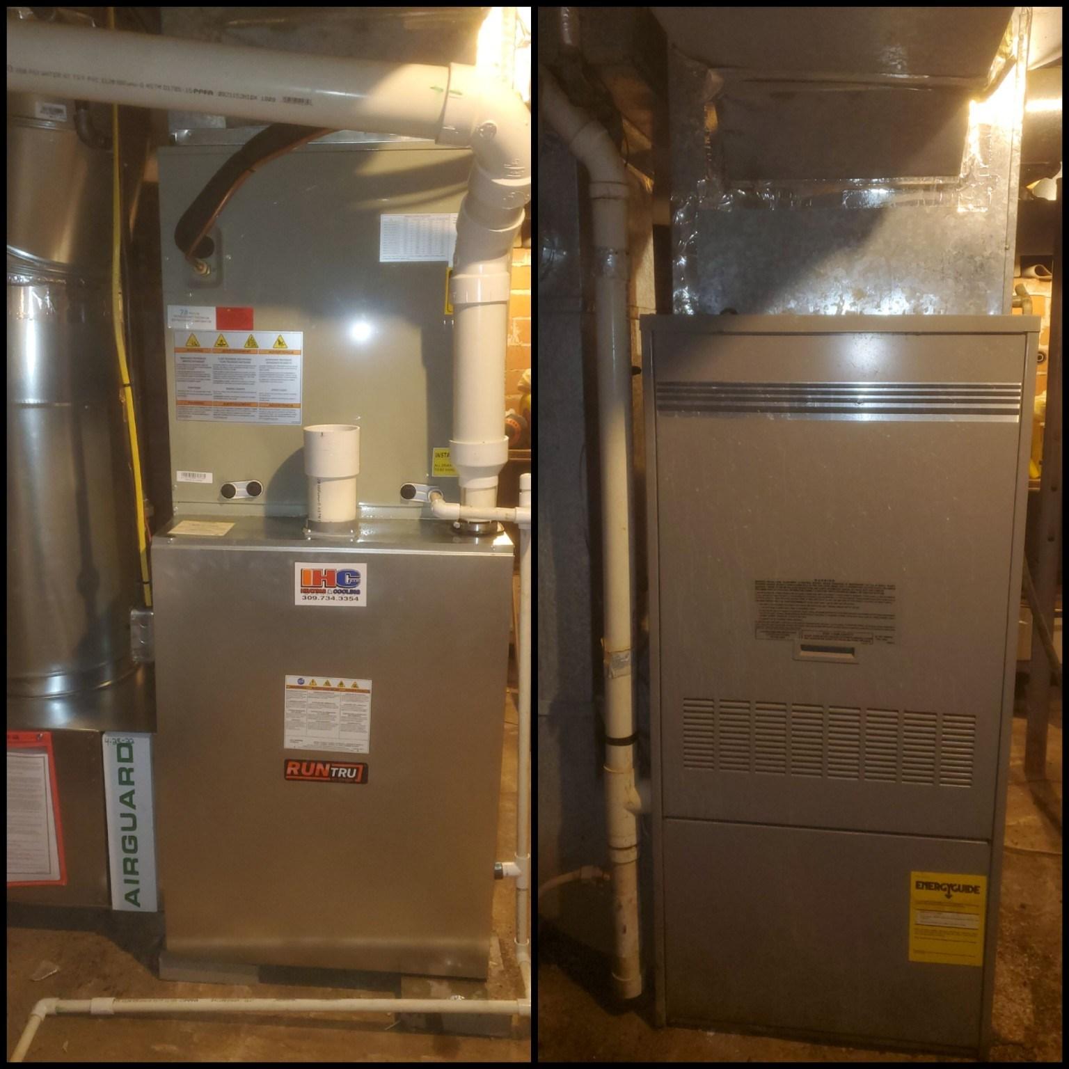 before and after furnace repair