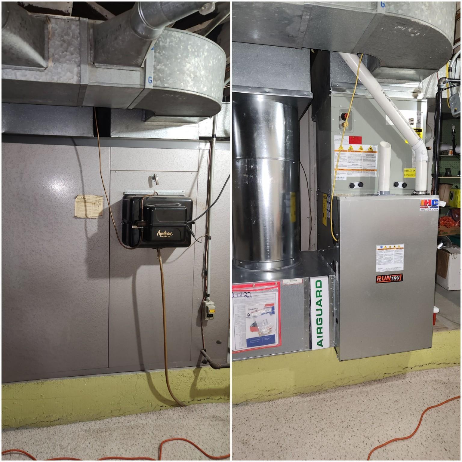 before and after fixed furnace