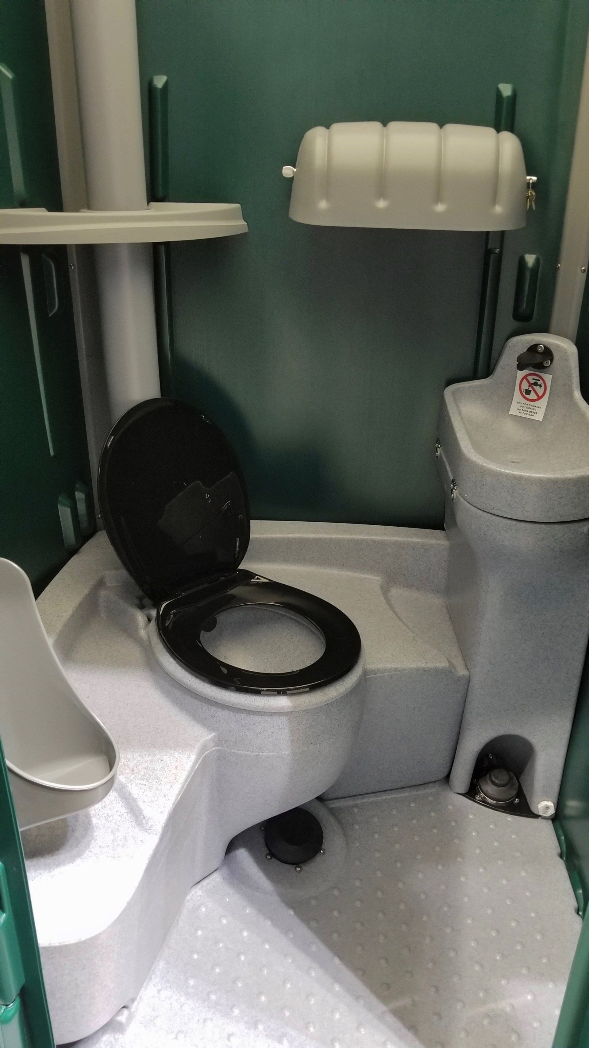 Inside the VannGo Portable Toilet and Porta Potty Rentals