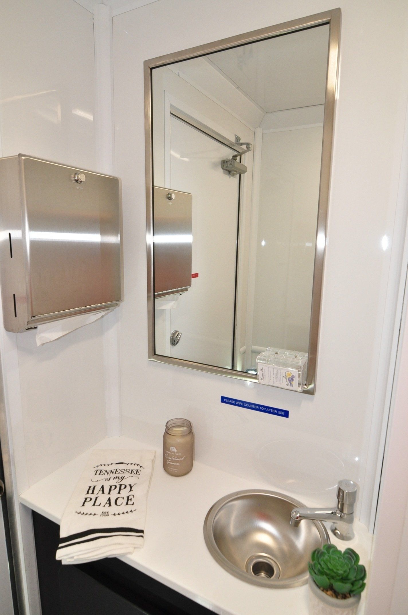 Inside View of DALI 2 Room Restroom Trailers