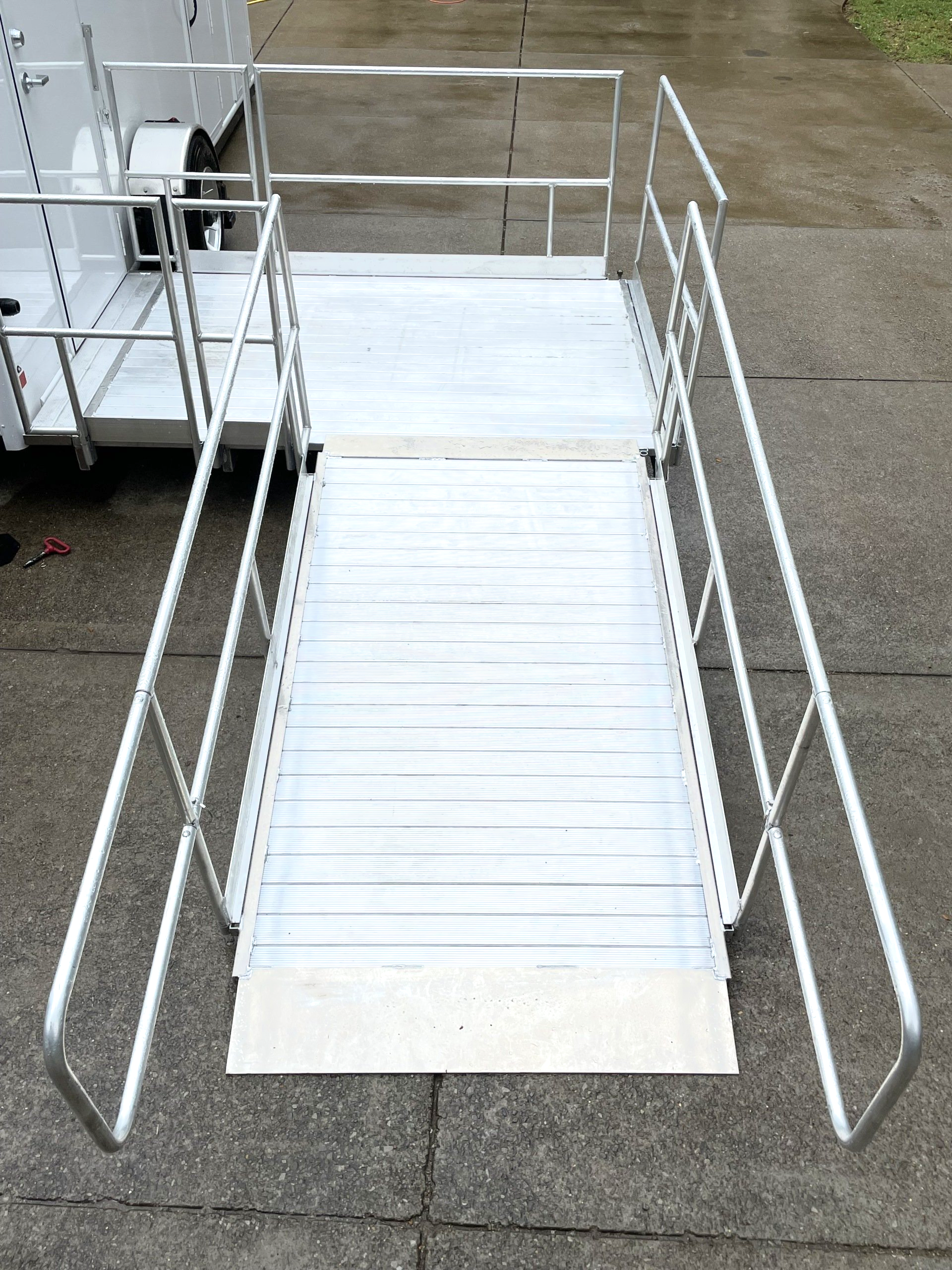 Rembrandt ADA / WheelChair / Handicapped Restroom Trailer railings