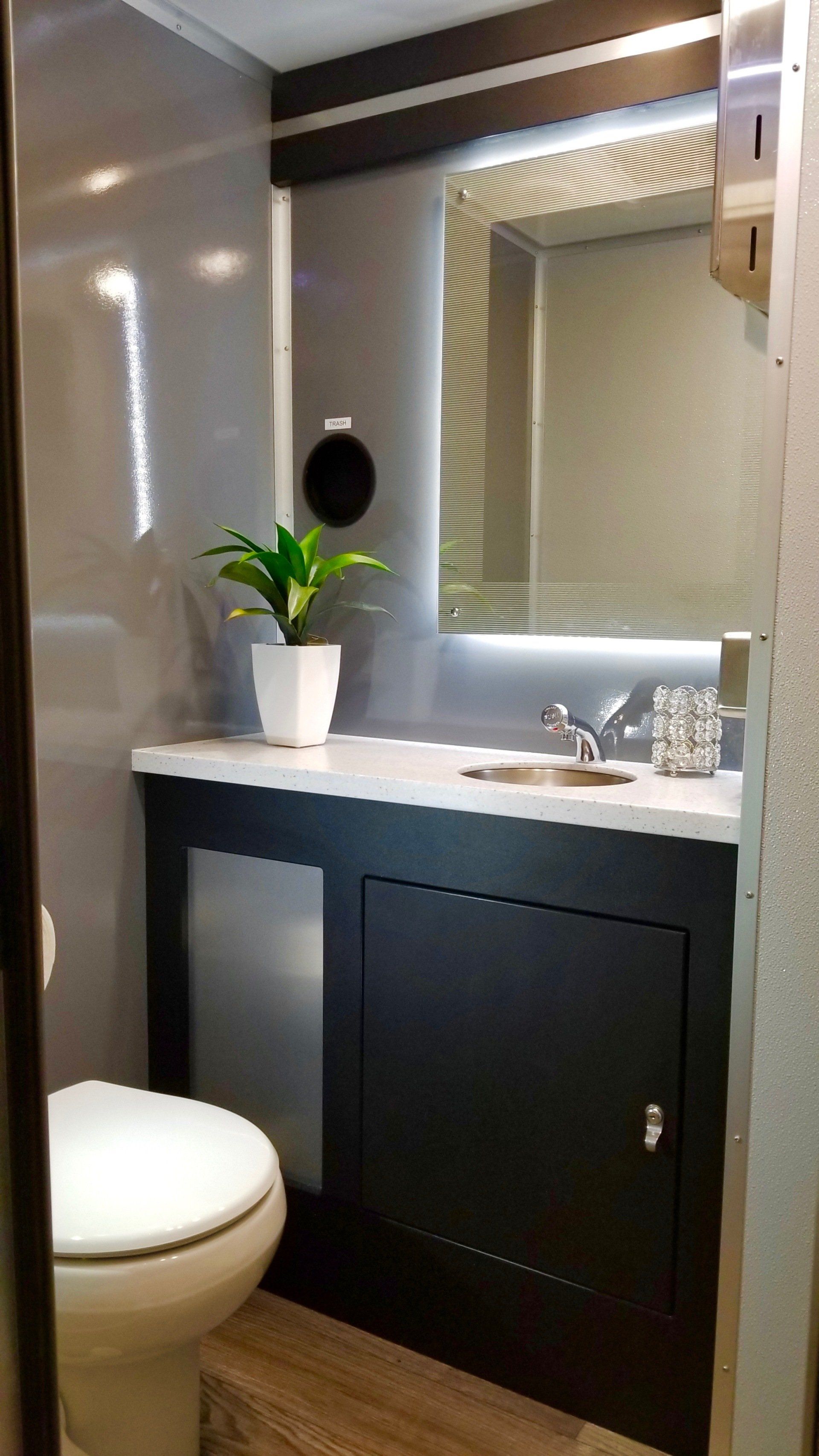 Inside the VannGo 3-Room Restroom Trailer